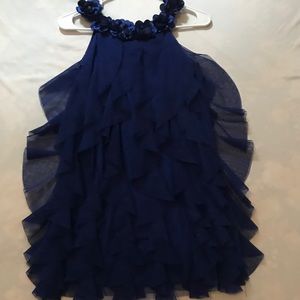 Blue ruffle dress